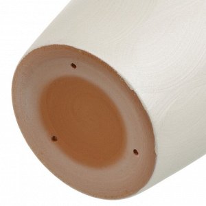 Горшок керамика, 2.6 л, 18х16 см, низкий конус, молочный №4, Шелк, 014349
