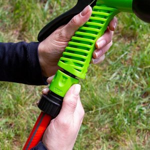 Набор для полива пистолет 6 режимов, фитинги для шланга 1/2", штуцер для крана 1/2"-3/4", Grandy, JS-9365