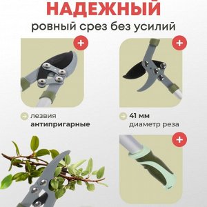 Сучкорез 760 мм, диаметр реза 41 мм, лезвие плоскостное, антипригарное покрытие, Worth, алюминий, резина, S402A00