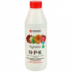 Удобрение NPK, органоминеральное, жидкость, 500 мл, Agree's