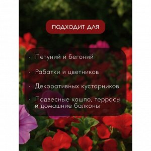 Удобрение для петуний и бегоний, пролонгир, с биодоступн кремнием, ведро, гранулы, 1 л, Bona Forte