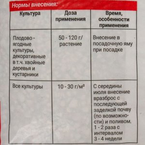 Удобрение Осень, фосфорно-калийное, 3 кг, БХЗ