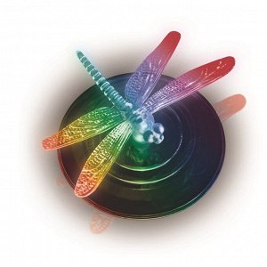Фонарь садовый Uniel, Magic dragonfly USL-S-106/PT075, на солнечной батарее, водный, пластик, 12х7.5 см