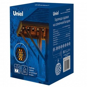 Гирлянда садовая Uniel, USL-S-120/PM2000 FIRE BALLS, на солнечной батарее, подвесной, пластик, 80 светодиодов, черная
