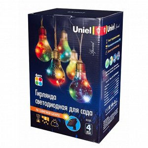 Фонарь садовый Uniel, Bulbs USL-S-126/PT4000, на солнечной батарее, подвесной, 40*0.06 Вт, пластик, 10х19 см