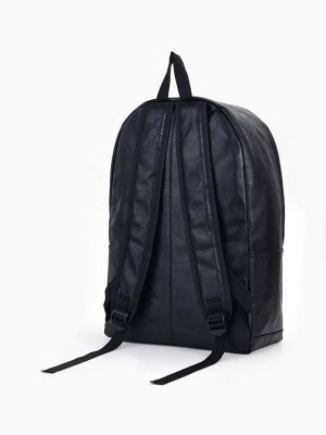 Рюкзак городской на молнии, с 3 карманами, размер 29x12x44 см, чёрный