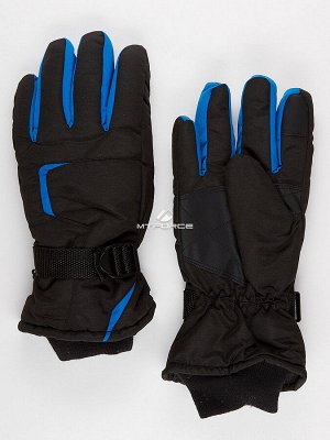 Мужские зимние горнолыжные перчатки синего цвета 907S