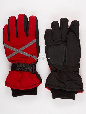 Мужские зимние горнолыжные перчатки красного цвета 973Kr