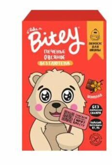 Печенье Bitey овсяное «Шоколад» 60г