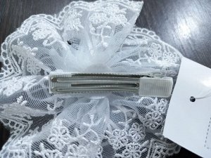 Заколка для волос Ажурный цветок цвет Белый