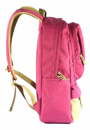 Рюкзак Легкий молодежный рюкзак из нейлоновой ткани на основе PU Имеет плотную спинку. + Одно основное вместительное отделение. + Два передних кармана. + Боковые карманы с двух сторон. + Молнии YKK. +