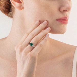 Кольцо Dark green-silver 16.5 мм Coeur de Lion
