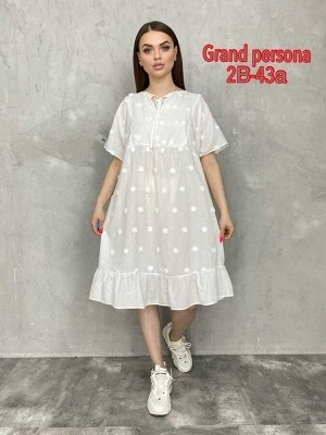 Женское платье. Ткань: Штапель (хлопок) Размер: 3XL(52-54),4XL(54-56),5XL(56-58),6XL(58-60)