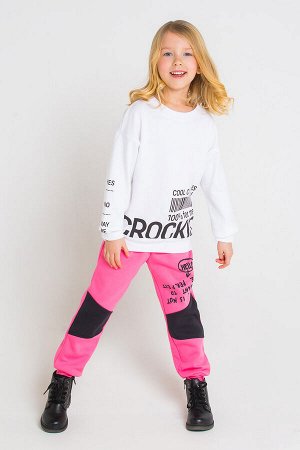 Брюки для девочки Crockid КР 4760 ярко-розовый к230