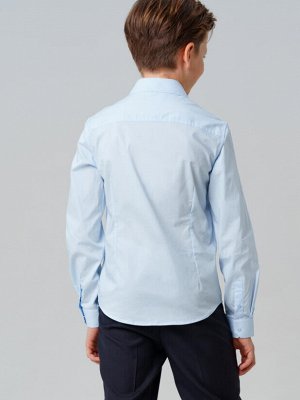 Сорочка текстильная для мальчиков (slim fit) голубой