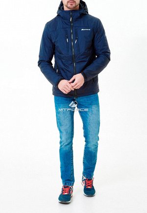 Мужская осенняя весенняя молодежная куртка темно-синего цвета 1913TS