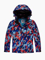 Подростковая для девочки зимняя горнолыжная куртка красного цвета 1774Kr