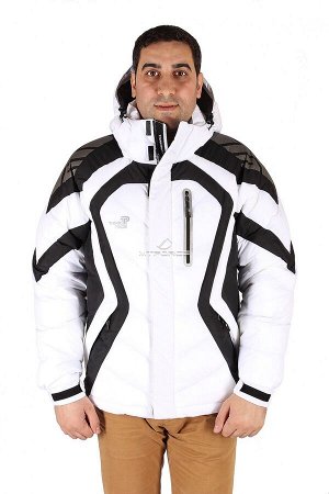 Мужская зимняя спортивная куртка белого цвета 9455Bl