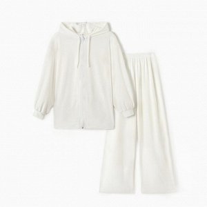 Костюм женский (толстовка и брюки) KAFTAN Plushy, белый