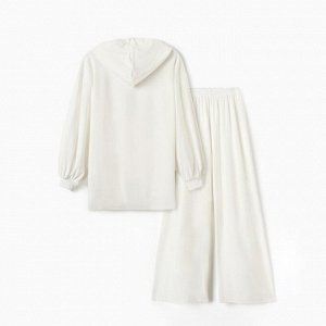 Костюм женский (толстовка и брюки) KAFTAN Plushy, белый