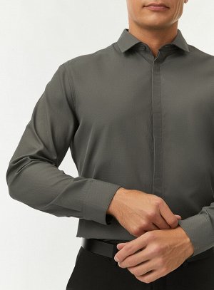 Рубашка классическая из фактурной ткани