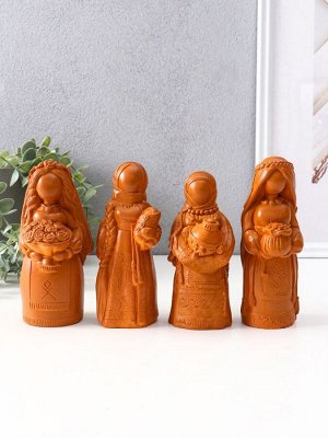 Набор фигурок «Берегини», обереги, 4 шт., 13, 14 см, красная глина
