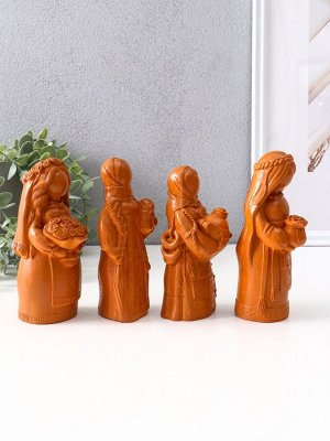 Набор фигурок «Берегини», обереги, 4 шт., 13, 14 см, красная глина