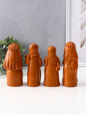 Набор фигурок «Берегини», обереги, 4 шт., 13, 14 см, красная глина