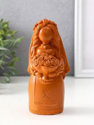 Фигурка-оберег «Берегиня невеста», 14x6.5x7 см, красная глина