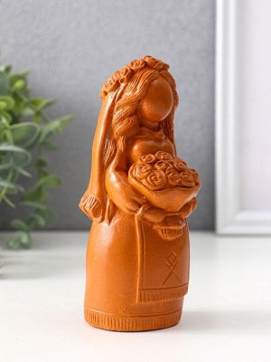 Фигурка-оберег «Берегиня невеста», 14x6.5x7 см, красная глина