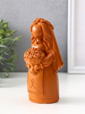 Фигурка-оберег «Берегиня невеста», 14x6.5x7 см, красная глина