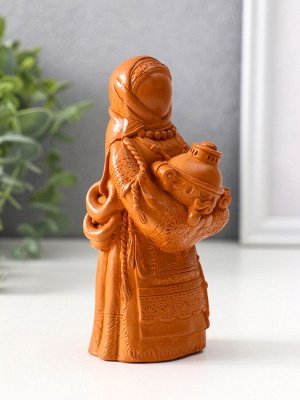 Фигурка-оберег «Берегиня Дуняша», 13x6x6 см, красная глина