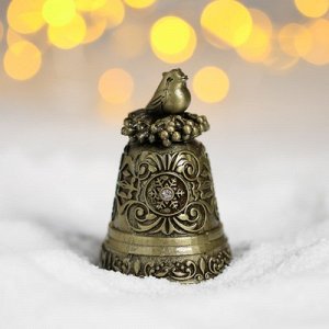Рождественский колокольчик «Снегирь», 3,7 х 5,3 см