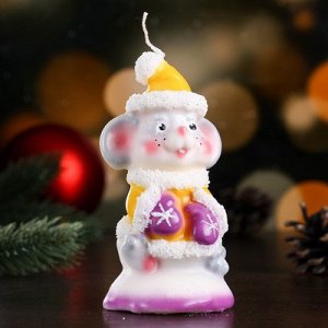 Свеча декоративная "Мышонок Санта в варежках", H=11,5 см