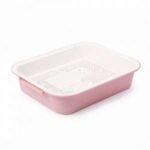 Альтернатива Туалет для кошек Лекси с сеткой розовый 31,5*38*8см