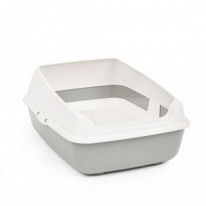 Альтернатива Туалет для кошек с сеткой синий 31,5*38*8см