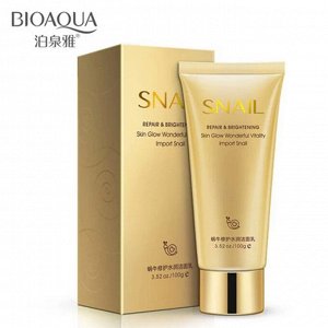BIOAQUA Snail Очищающая пенка для умывания с фильтратом улиточной слизи, 100 г (без заводской плёнки (слюды)