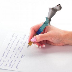 Ручка фигурная "МОРСКИЕ ЖИТЕЛИ", СИНЯЯ, 4 дизайна ассорти, 0