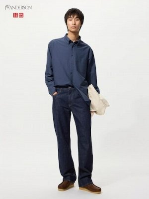 UNIQLO — прямые джинсы стрейч удлинённая модель - 68 BLUE