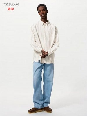 UNIQLO — прямые джинсы стрейч удлинённая модель - 63 BLUE