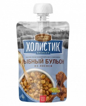 Дерев. лакомство для кошек  БУЛЬОН РЫБНЫЙ из ЛОСОСЯ  90 гр.