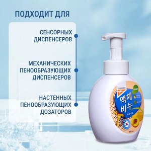 Жидкое мыло Kangaroo Home с ароматом персика и манго (пенка), Рефилл 1000 мл