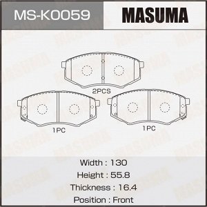 Колодки дисковые MASUMA, P30055 front (1/12)
