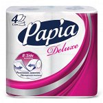 Т/бумага &quot;Papia Deluxe&quot; белая 4 слоя, 8 шт