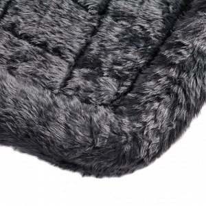 Лежанка MidWest Pet Bed для собак и кошек меховая 61х46 см, серая