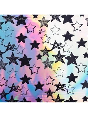 Плёнка упаковочная с голографией Starry sky, 100x70 см