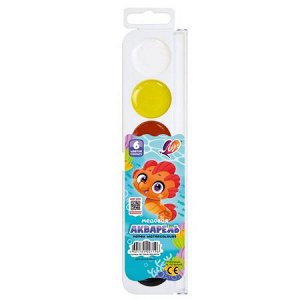 Краски акварельные медовые   6цв "ZOO" без кисти пласт.уп 19С 1248-08 Луч