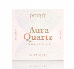 PETITFEE. Гидрогелевые патчи для век с жемчужной пудрой против отеков Aura Quartz Hydro (40шт) 80гр