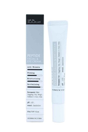 DERMA FACTORY. Укрепляющий крем для лица и век с комплексом секольджи PEPTIDE, 20мл