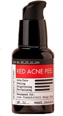 DERMA FACTORY. Сыворотка для лица против акне, RED ACNE PEEL, 30 мл